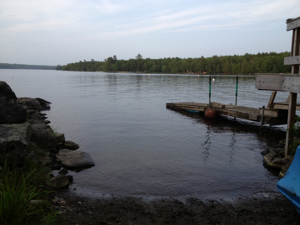 Cottage Waterfront with Rock Jetty on left and Dock on right