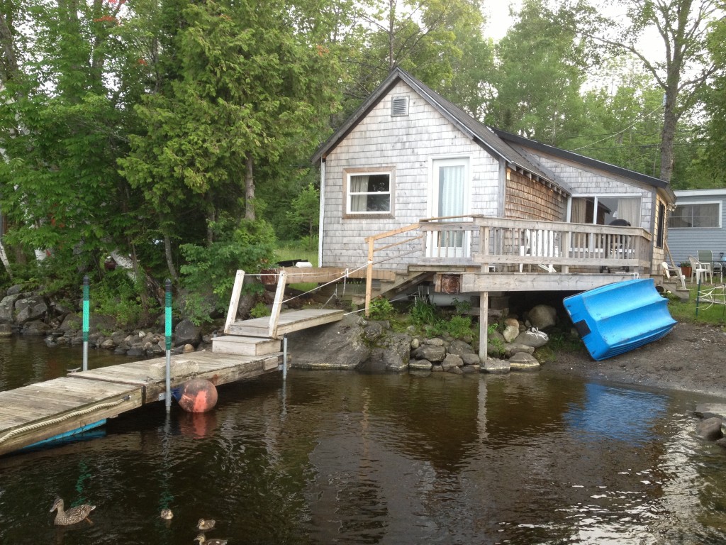 Cottage has dock, deck and boat launch