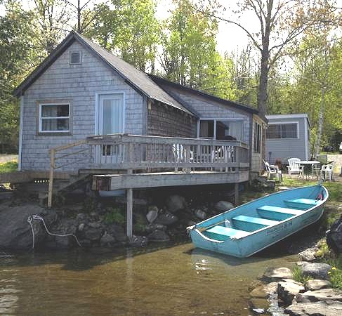 lakefront cottage on Sebec lake