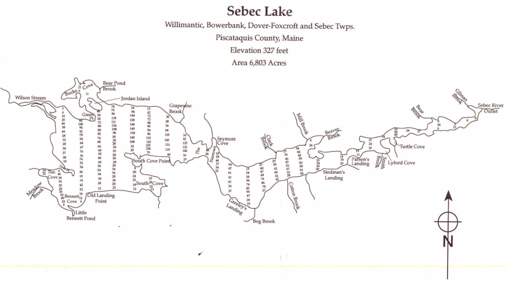 Sebec Lake Water Depth Chart