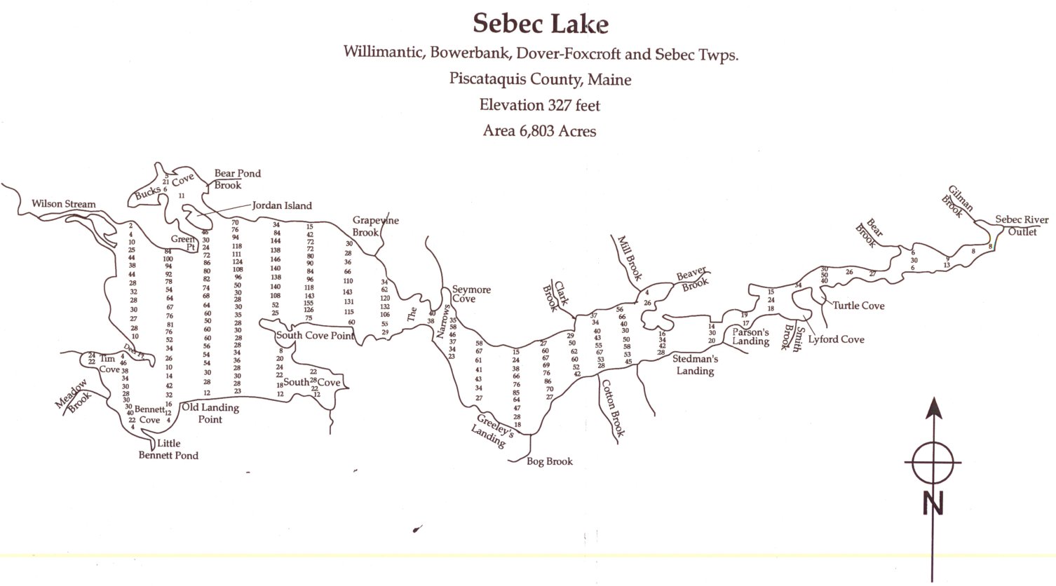 Charts For Moosehead Lake Maine